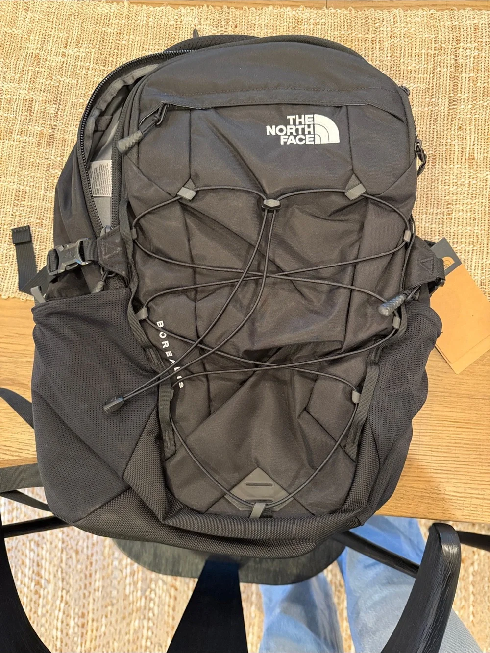 The North Face Black Borealis Backpack with External Bungee